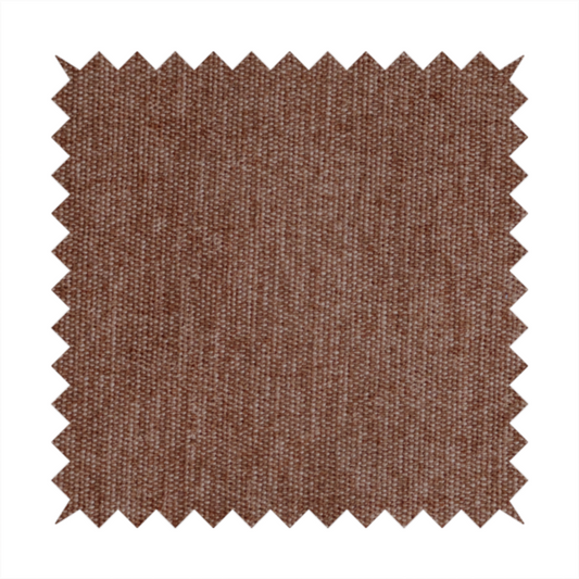 Lima Plain Smooth Textured Chenille In Orange Colour Upholstery Fabric CTR-2438