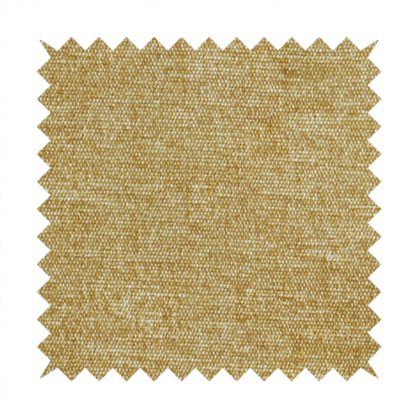 Lima Plain Smooth Textured Chenille In Yellow Colour Upholstery Fabric CTR-2439