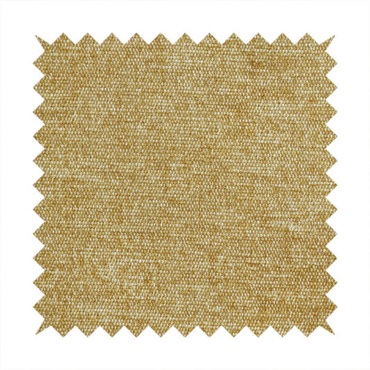 Lima Plain Smooth Textured Chenille In Yellow Colour Upholstery Fabric CTR-2439