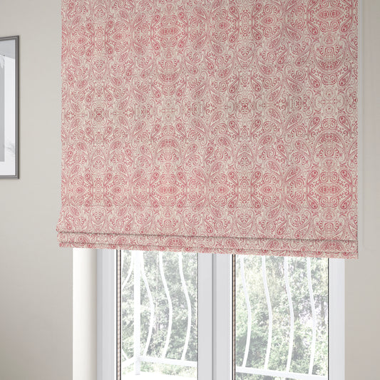 Istanbul Range Of Faint Paisley Pattern In Red Colour Furnishing Fabric CTR-244 - Roman Blinds