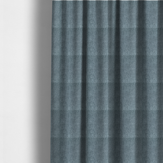 Lima Plain Smooth Textured Chenille In Teal Colour Upholstery Fabric CTR-2440 - Made To Measure Curtains