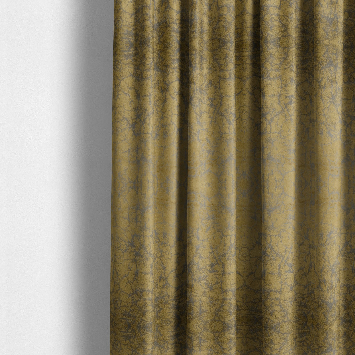 Brooklyn Marble Pattern Velvet Golden Yellow Upholstery Fabric CTR-2440 - Made To Measure Curtains