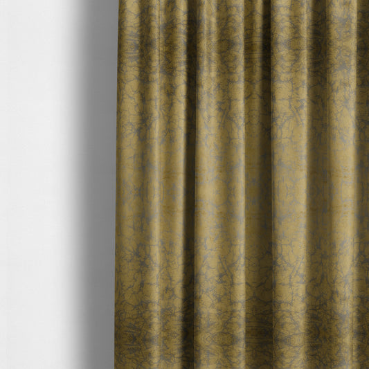 Brooklyn Marble Pattern Velvet Golden Yellow Upholstery Fabric CTR-2440 - Made To Measure Curtains