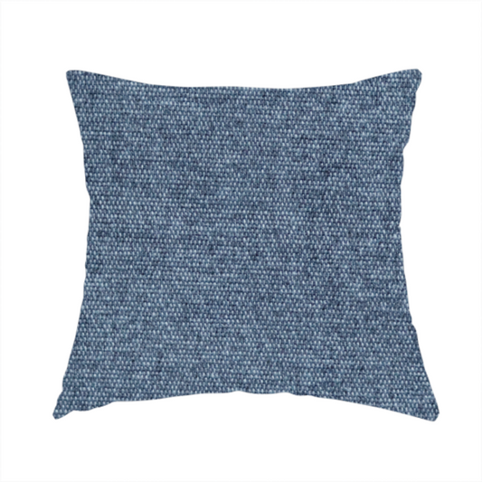 Lima Plain Smooth Textured Chenille In Dark Blue Colour Upholstery Fabric CTR-2441 - Handmade Cushions