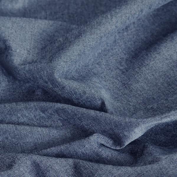 Lima Plain Smooth Textured Chenille In Dark Blue Colour Upholstery Fabric CTR-2441