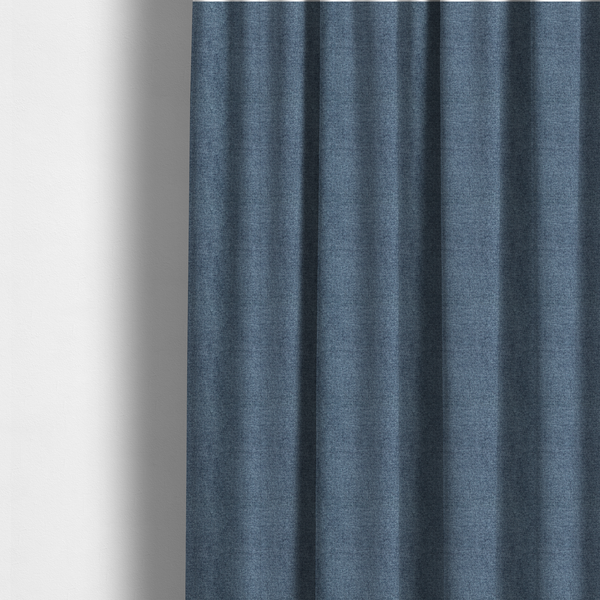Lima Plain Smooth Textured Chenille In Dark Blue Colour Upholstery Fabric CTR-2441 - Made To Measure Curtains