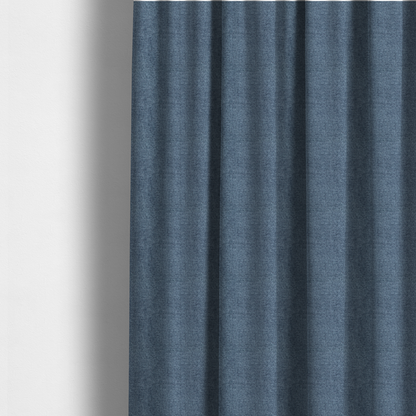 Lima Plain Smooth Textured Chenille In Dark Blue Colour Upholstery Fabric CTR-2441 - Made To Measure Curtains