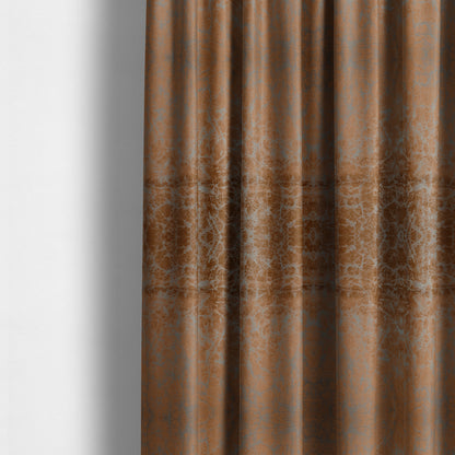 Brooklyn Marble Pattern Velvet Orange Upholstery Fabric CTR-2441 - Made To Measure Curtains