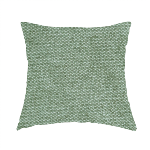 Lima Plain Smooth Textured Chenille In Green Colour Upholstery Fabric CTR-2443 - Handmade Cushions