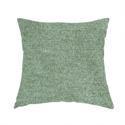 Lima Plain Smooth Textured Chenille In Green Colour Upholstery Fabric CTR-2443 - Handmade Cushions