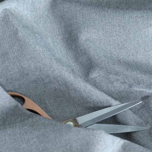 Lima Plain Smooth Textured Chenille In Grey Colour Upholstery Fabric CTR-2444