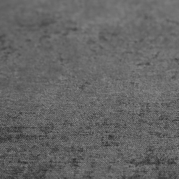 Lima Plain Smooth Textured Chenille In Black Colour Upholstery Fabric CTR-2446