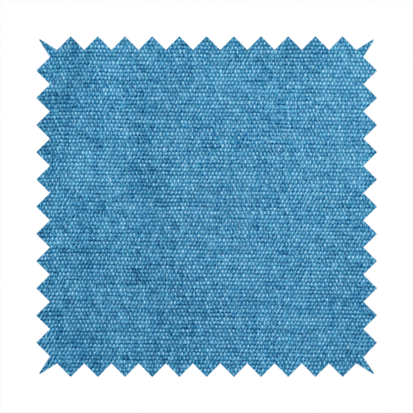Lima Plain Smooth Textured Chenille In Blue Colour Upholstery Fabric CTR-2447