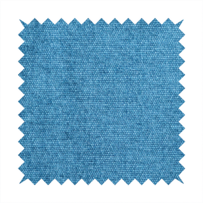 Lima Plain Smooth Textured Chenille In Blue Colour Upholstery Fabric CTR-2447