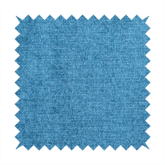 Lima Plain Smooth Textured Chenille In Blue Colour Upholstery Fabric CTR-2447