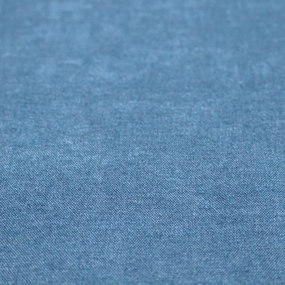 Lima Plain Smooth Textured Chenille In Blue Colour Upholstery Fabric CTR-2447