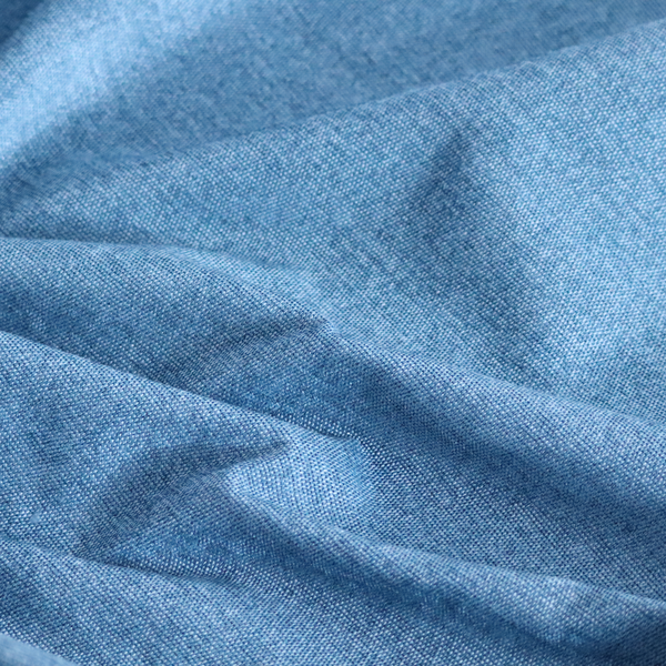 Lima Plain Smooth Textured Chenille In Blue Colour Upholstery Fabric CTR-2447