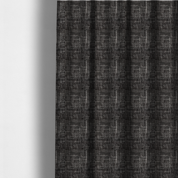Parson Soft Velour Printed Weave Effect Upholstery Fabric Dark Grey Colour CTR-2448 - Made To Measure Curtains