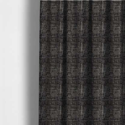Parson Soft Velour Printed Weave Effect Upholstery Fabric Dark Grey Colour CTR-2448 - Made To Measure Curtains