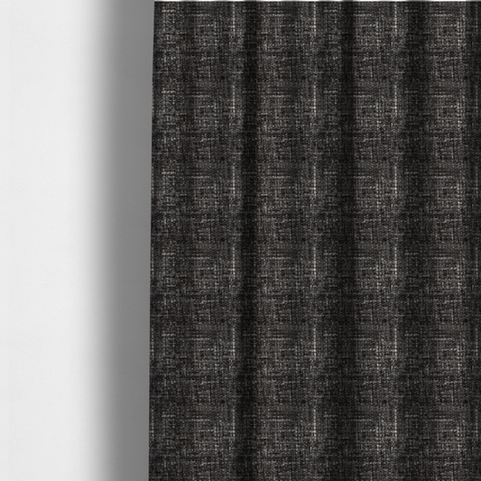 Parson Soft Velour Printed Weave Effect Upholstery Fabric Dark Grey Colour CTR-2448 - Made To Measure Curtains