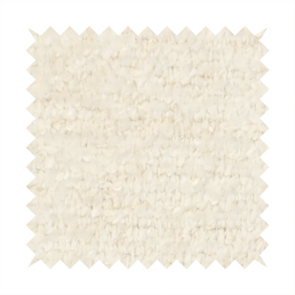 Seoul Boucle Upholstery Fabric Bright White Colour CTR-2449 - Made To Measure Curtains