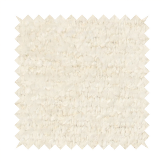Seoul Boucle Upholstery Fabric Bright White Colour CTR-2449