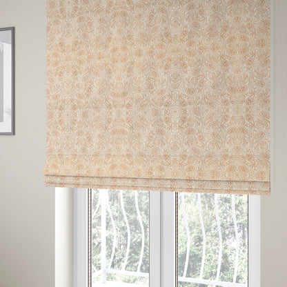 Istanbul Range Of Faint Paisley Pattern In Orange Colour Furnishing Fabric CTR-245 - Roman Blinds