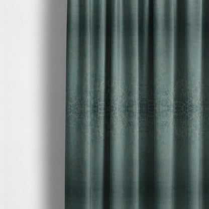 Brooklyn Marble Pattern Velvet Teal Upholstery Fabric CTR-2450 - Made To Measure Curtains