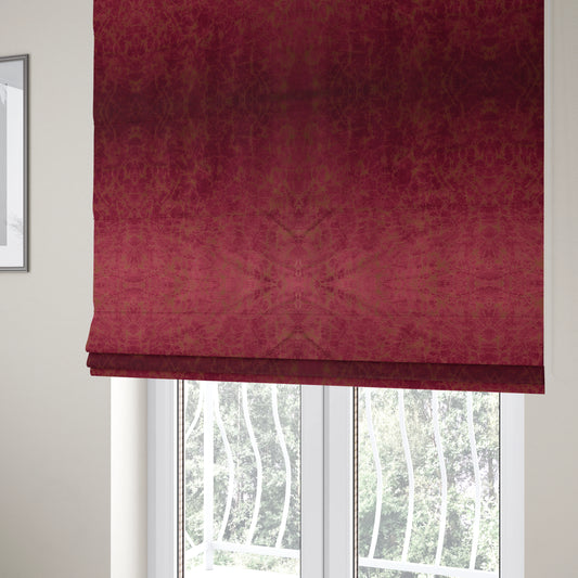 Brooklyn Marble Pattern Velvet Red Burgundy Upholstery Fabric CTR-2451 - Roman Blinds