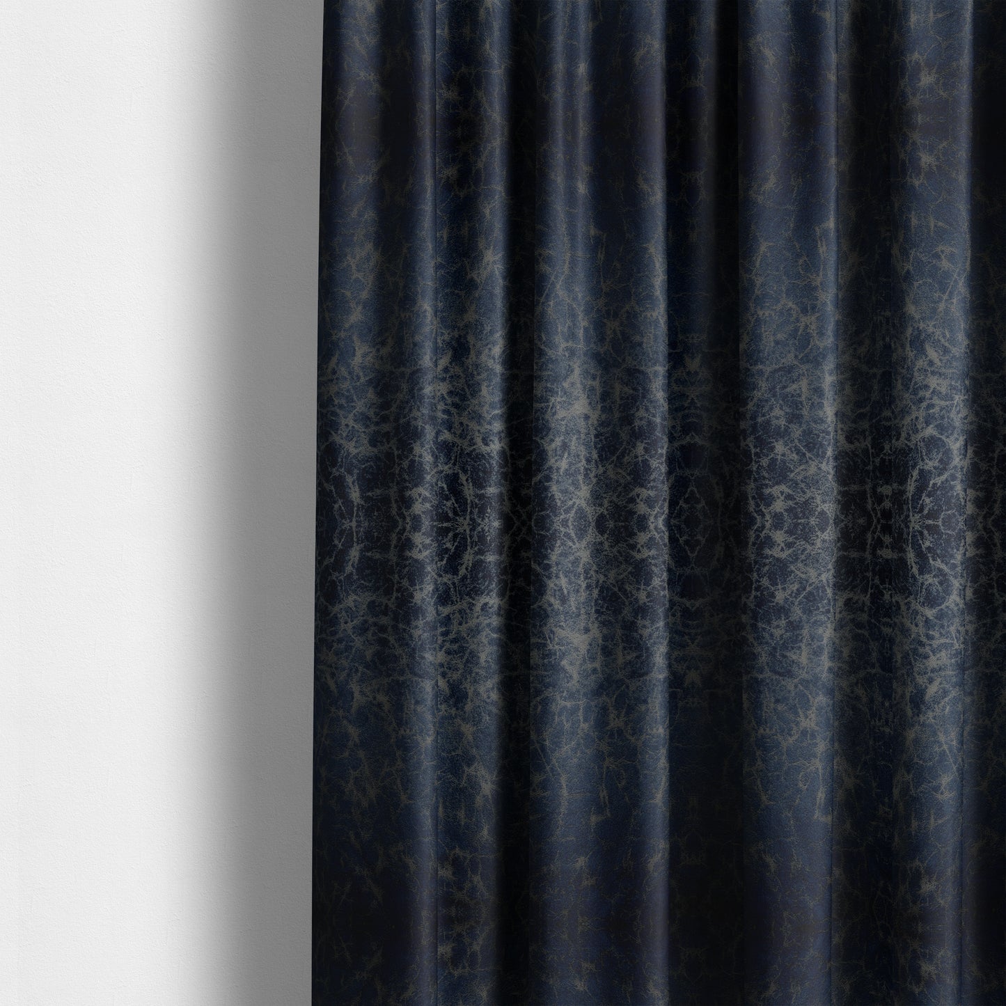 Brooklyn Marble Pattern Velvet Navy Blue Upholstery Fabric CTR-2452 - Made To Measure Curtains