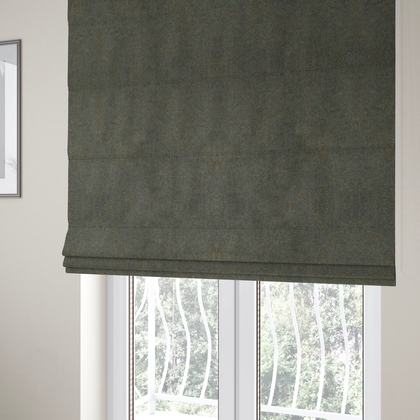 Habitat Aged Look Soft Suede Grey Upholstery Fabric CTR-2462 - Roman Blinds