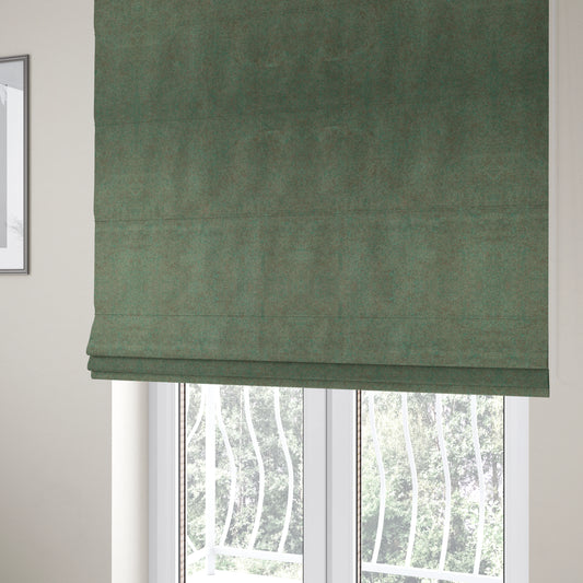 Habitat Aged Look Soft Suede Green Upholstery Fabric CTR-2469 - Roman Blinds