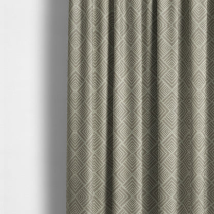 Bahija Geometric Uniformed Pattern Brown Colour Upholstery Fabric CTR-2472 - Made To Measure Curtains