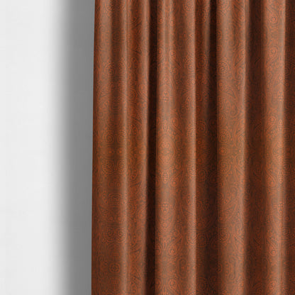 Istanbul Range Of Faint Paisley Pattern In Bronze Orange Colour Furnishing Fabric CTR-248 - Made To Measure Curtains