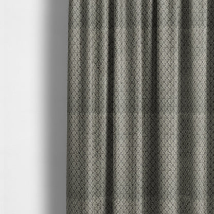 Baraka Geometric Pattern Grey Colour Upholstery Fabric CTR-2492 - Made To Measure Curtains