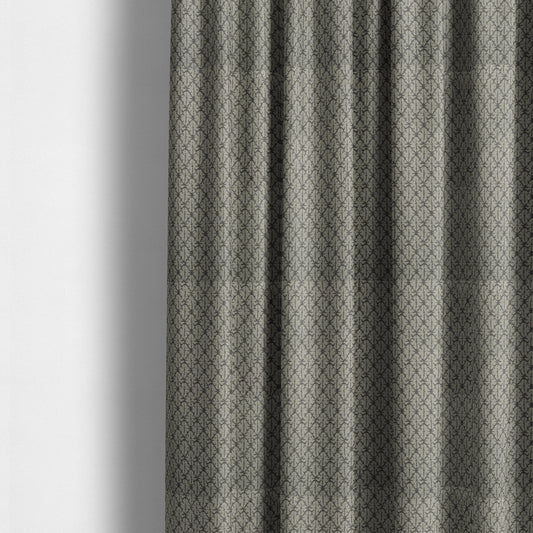 Baraka Geometric Pattern Grey Colour Upholstery Fabric CTR-2492 - Made To Measure Curtains