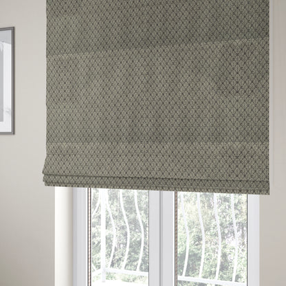 Baraka Geometric Pattern Grey Colour Upholstery Fabric CTR-2492 - Roman Blinds