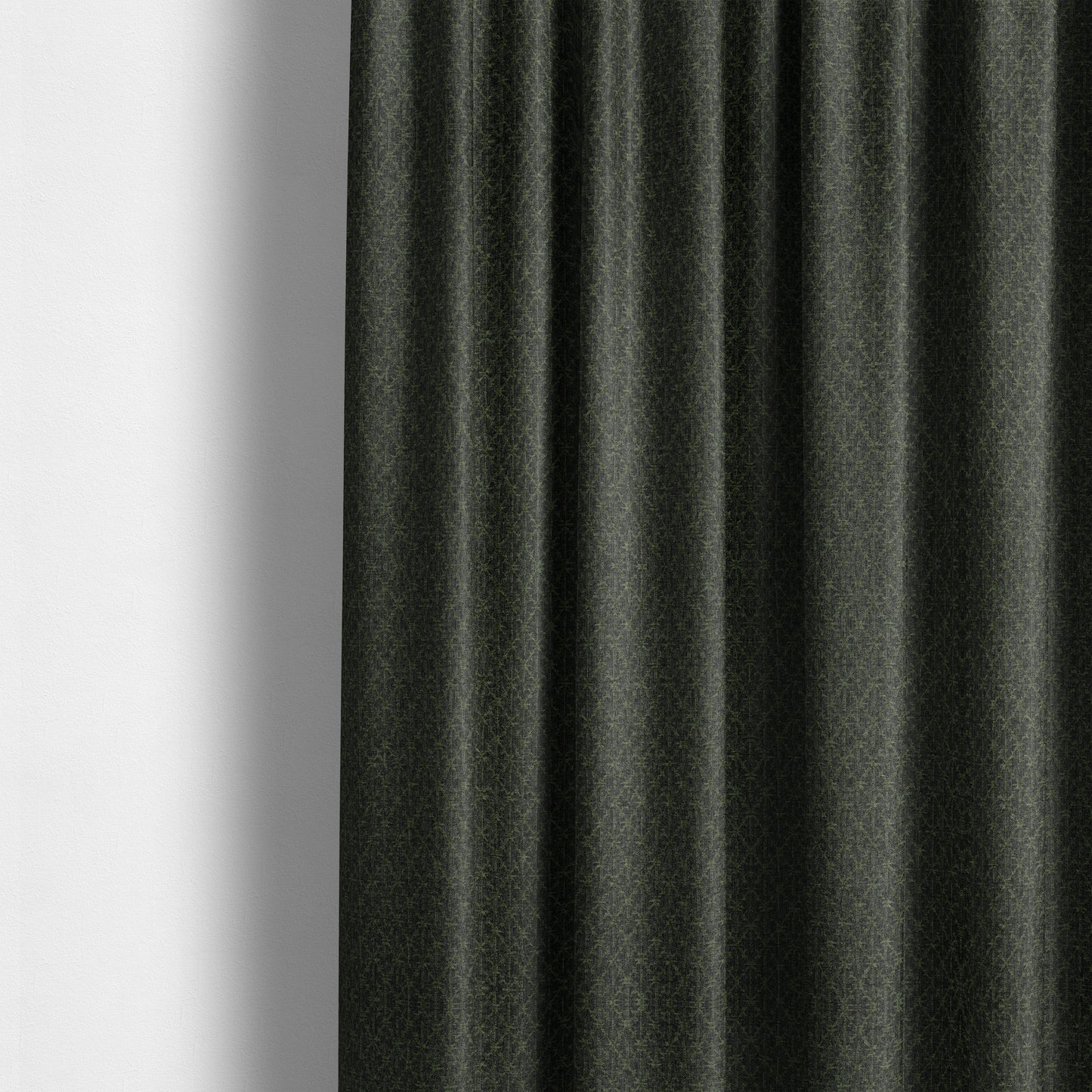 Baraka Geometric Pattern Black Green Colour Upholstery Fabric CTR-2496 - Made To Measure Curtains