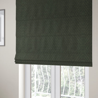 Baraka Geometric Pattern Black Green Colour Upholstery Fabric CTR-2496 - Roman Blinds