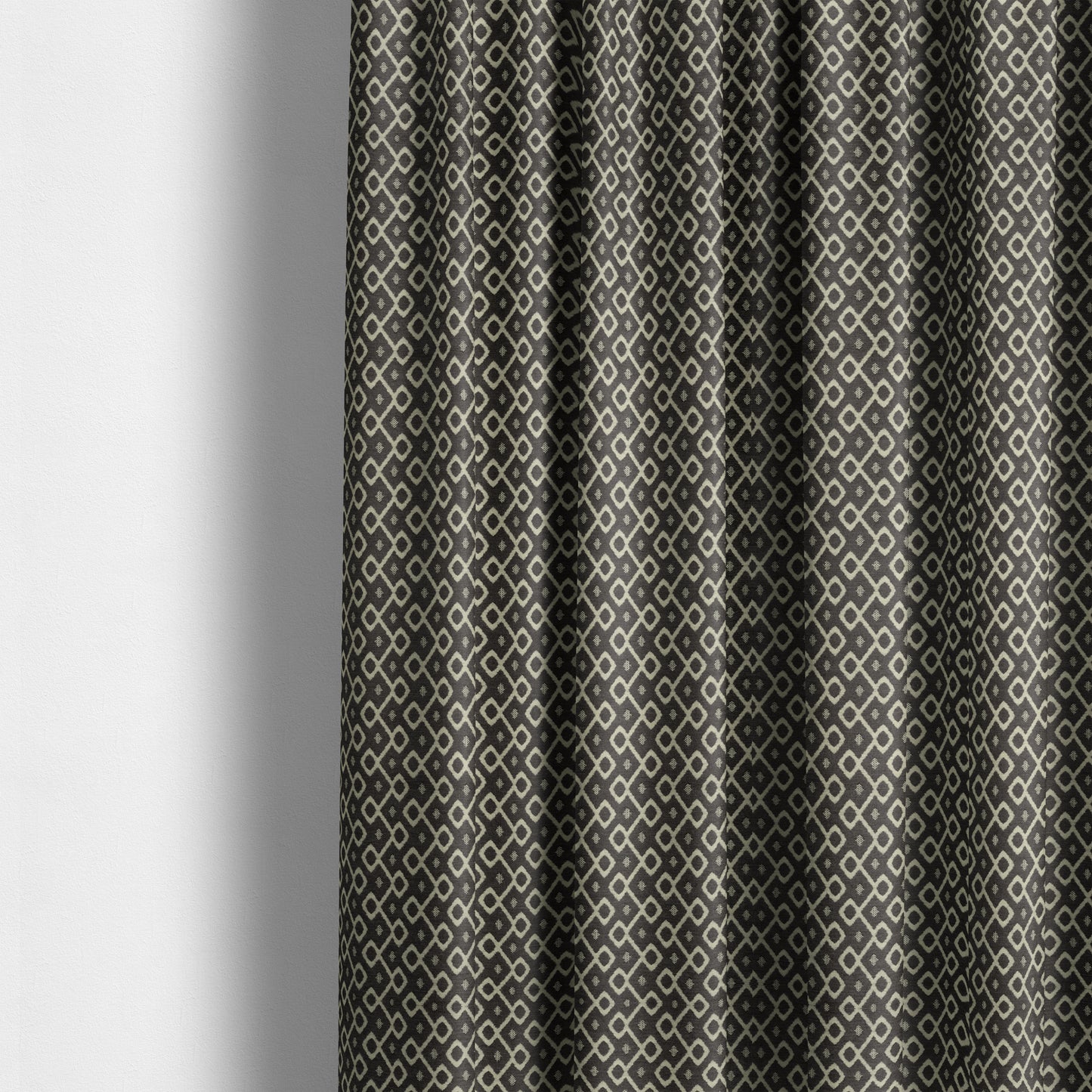 Erum Geometric Patterned Weave Grey Colour Upholstery Fabric CTR-2506 - Made To Measure Curtains