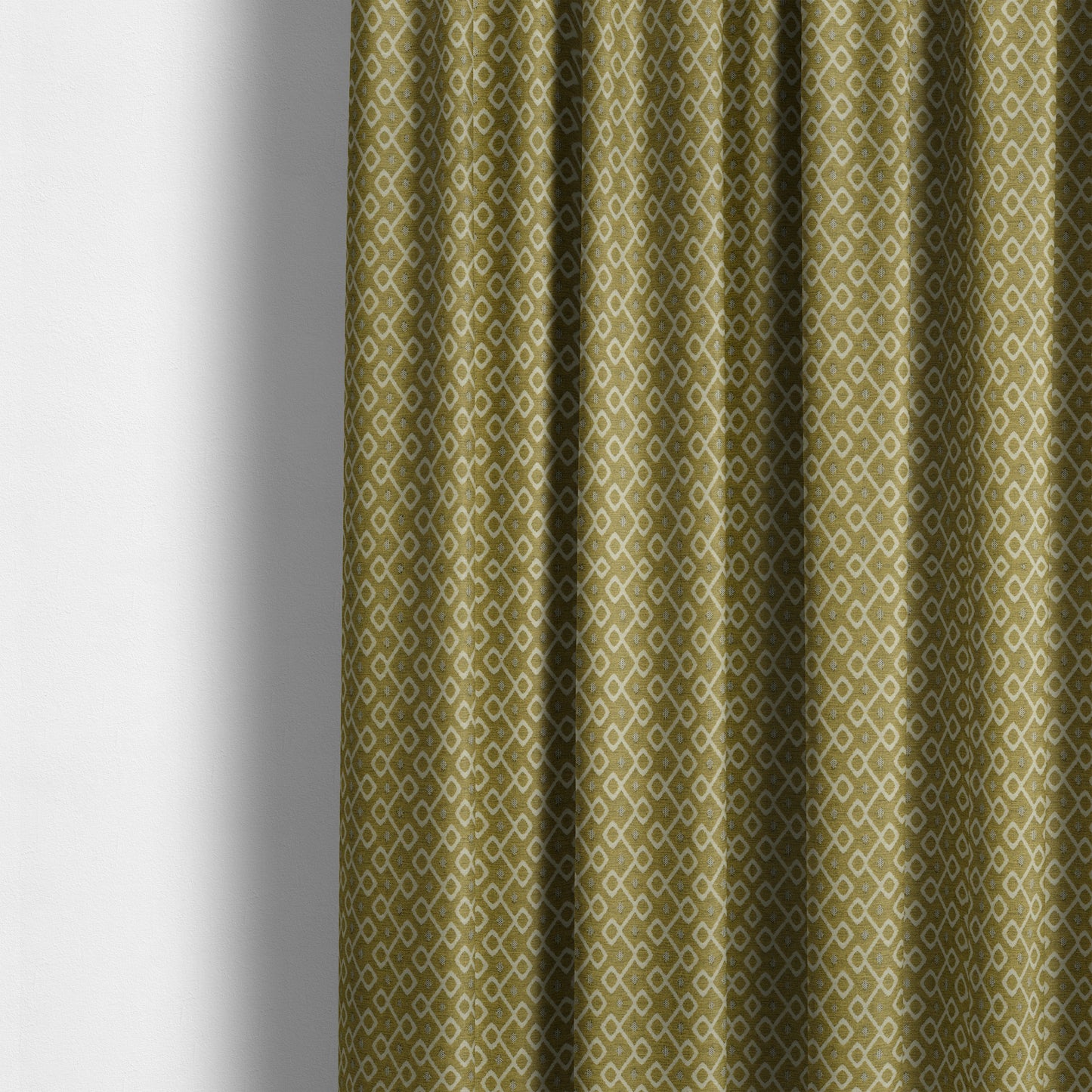 Erum Geometric Patterned Weave Yellow Colour Upholstery Fabric CTR-2508 - Made To Measure Curtains