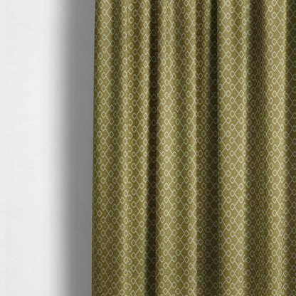 Erum Geometric Patterned Weave Yellow Colour Upholstery Fabric CTR-2508 - Made To Measure Curtains