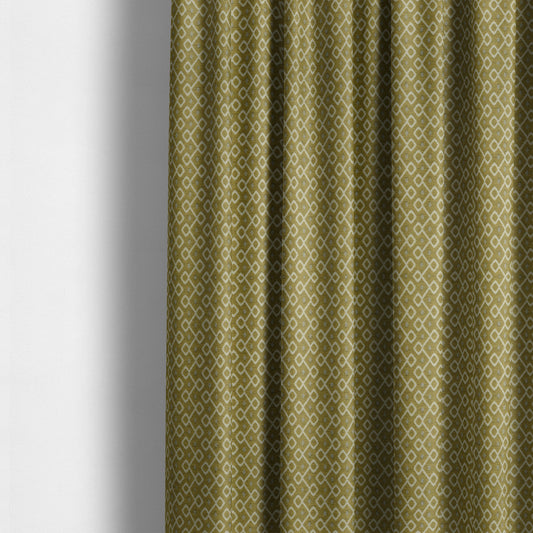 Erum Geometric Patterned Weave Yellow Colour Upholstery Fabric CTR-2508 - Made To Measure Curtains