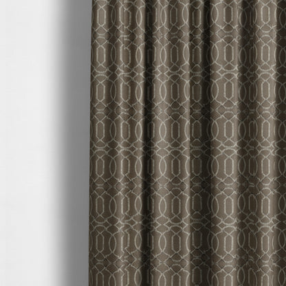 Paradise Trellis Pattern In Brown Upholstery Fabric CTR-2517 - Made To Measure Curtains