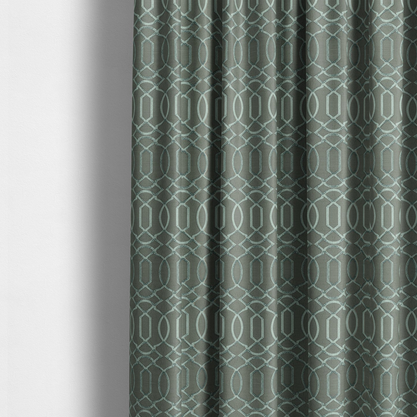 Paradise Trellis Pattern In Green Upholstery Fabric CTR-2520 - Made To Measure Curtains