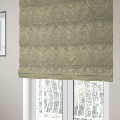 Paradise Damask Pattern In Beige Upholstery Fabric CTR-2521 - Roman Blinds