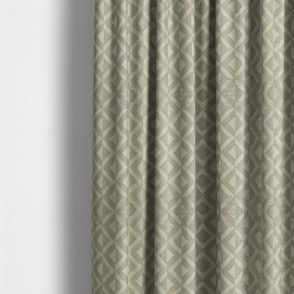 Paradise Geometric Pattern In Beige Upholstery Fabric CTR-2522 - Made To Measure Curtains