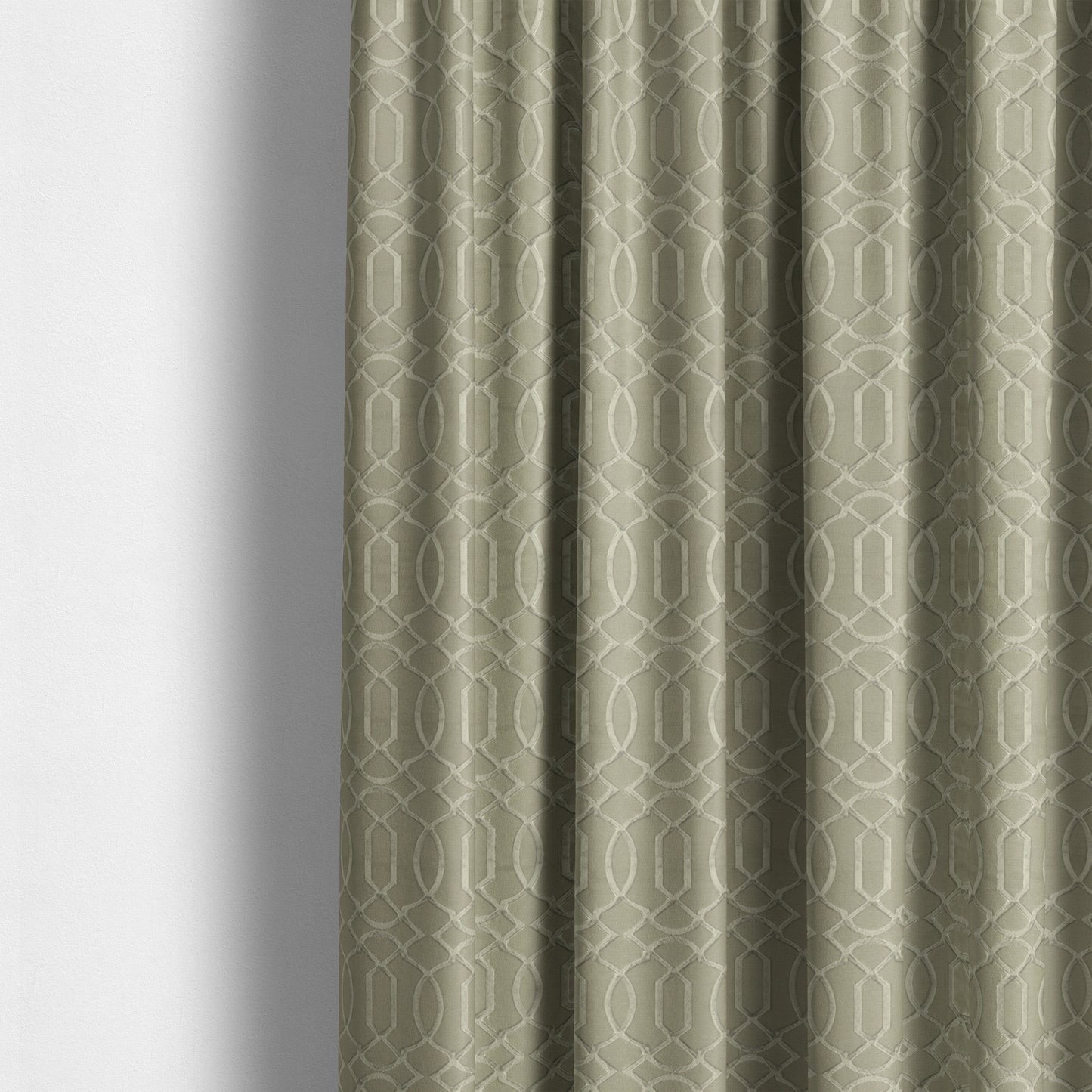 Paradise Trellis Pattern In Beige Upholstery Fabric CTR-2523 - Made To Measure Curtains