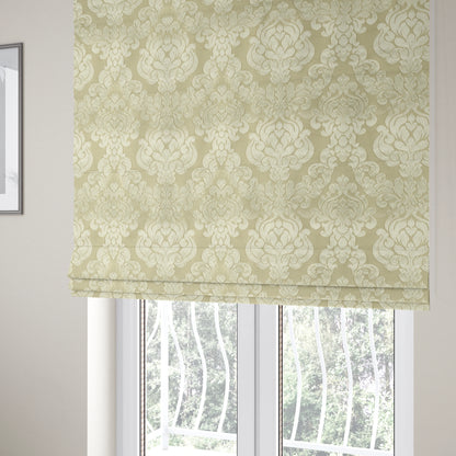 Paradise Damask Pattern In Cream Upholstery Fabric CTR-2527 - Roman Blinds