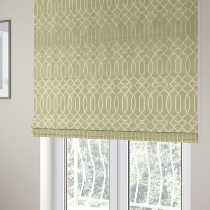 Paradise Trellis Pattern In Cream Upholstery Fabric CTR-2529 - Roman Blinds